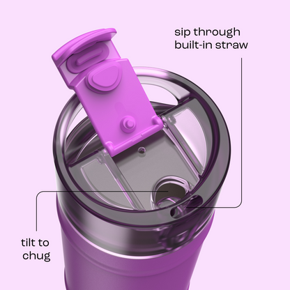 bubba 18 oz DualSip Insulated Stainless Steel Water Bottle - Mood Booster - US 8491