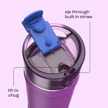 bubba 24 oz DualSip Insulated Stainless Steel Water Bottle - Mood Booster - US 3828