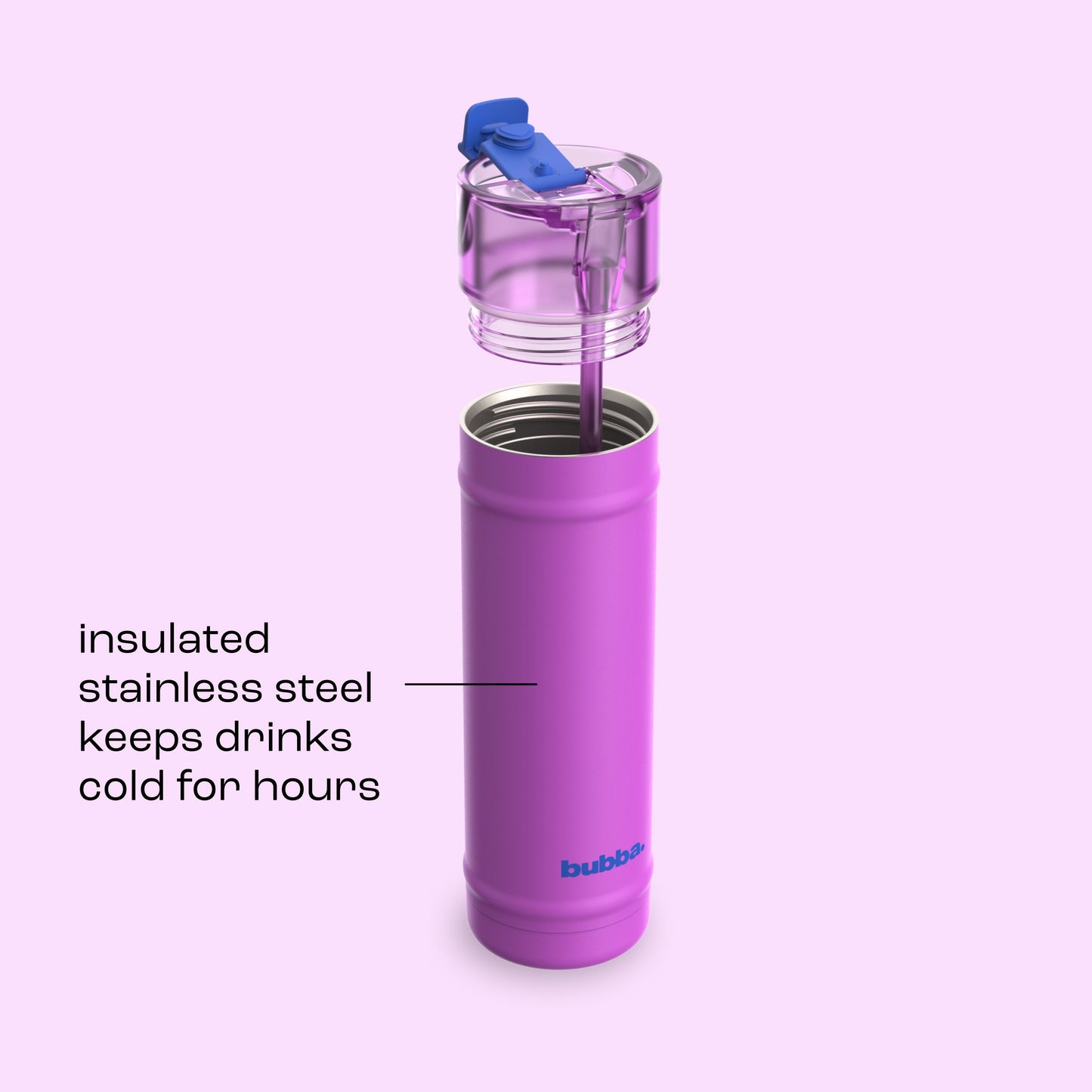 bubba 24 oz DualSip Insulated Stainless Steel Water Bottle - Mood Booster - US 3828