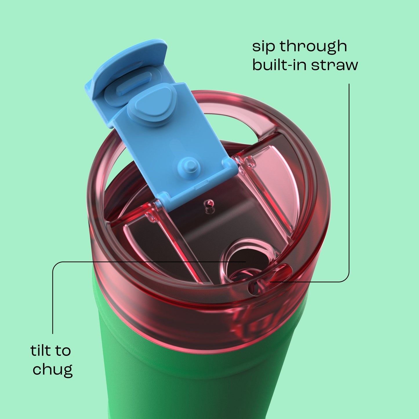 bubba 24 oz DualSip Insulated Stainless Steel Water Bottle - Fresh Serve - US 3244