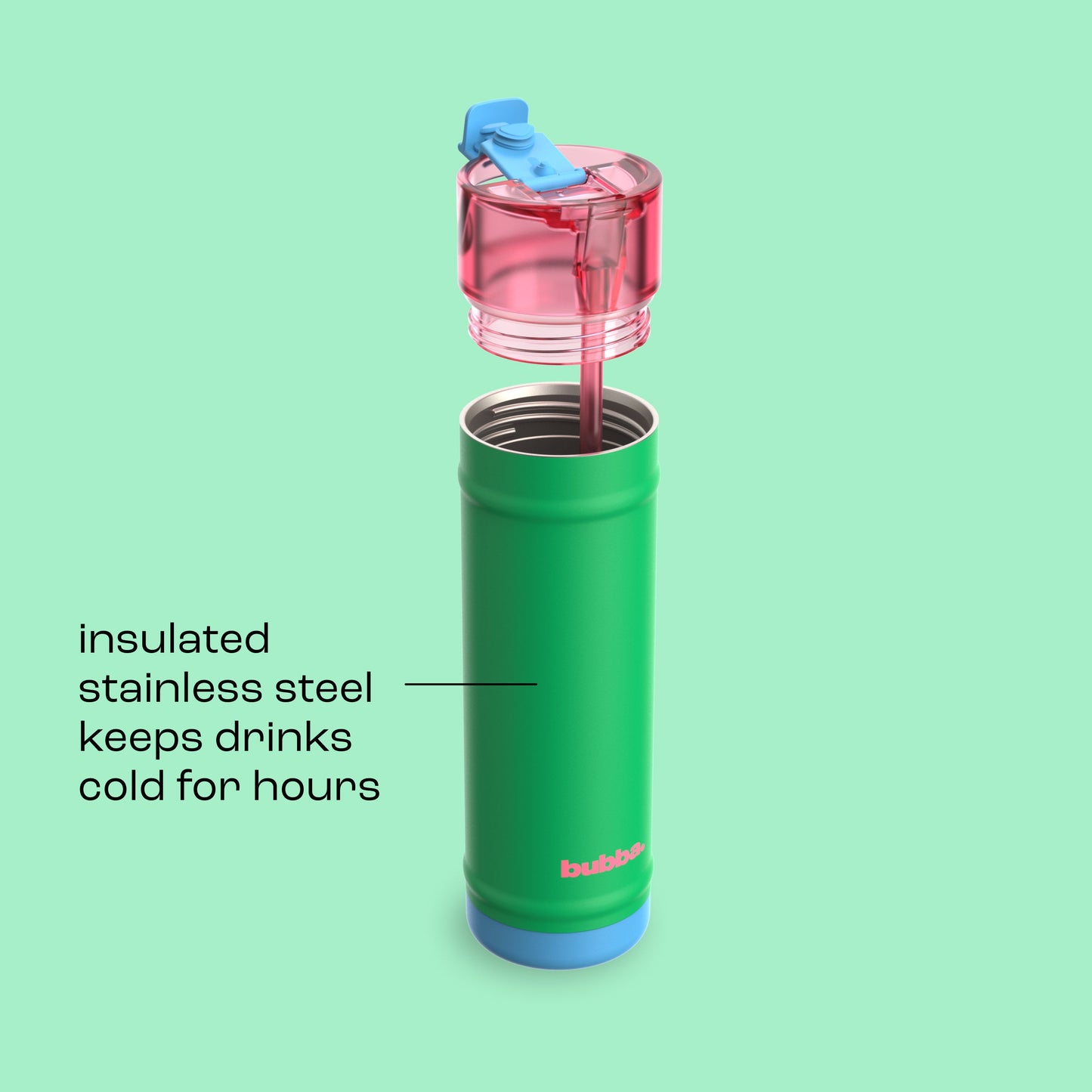 bubba 24 oz DualSip Insulated Stainless Steel Water Bottle - Fresh Serve - US 3244